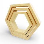 polička v tvare hexagonu
