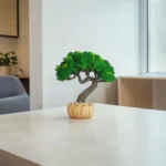 Stabilizovaný bonsai v béžovom kvetináči